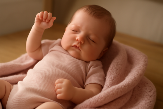 Child cuddling a realistic, affordable reborn doll, bringing joy in the United States.